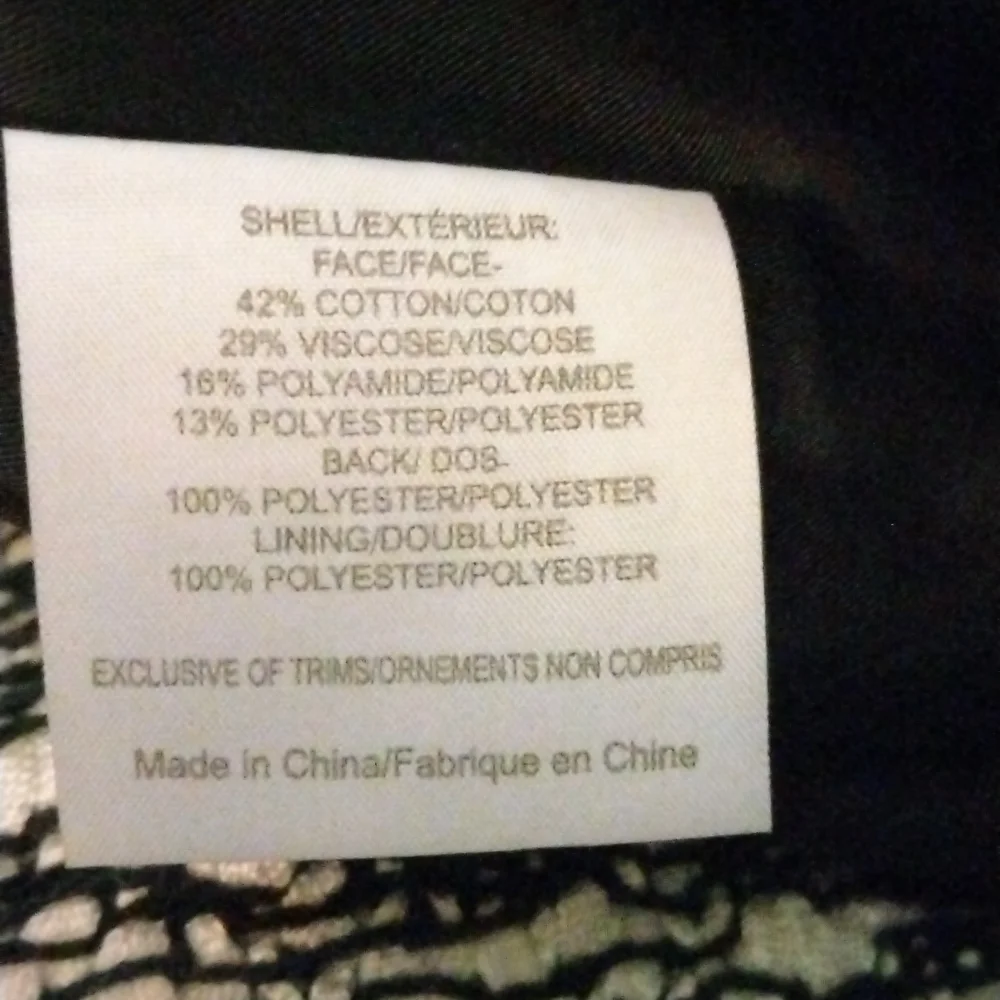 Tory Burch (Size 2) Black & Ivory White Textured Knit Pocket Mini Skirt